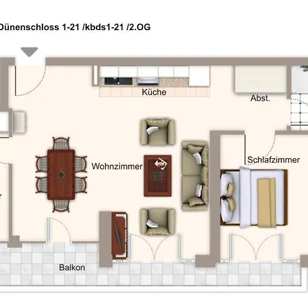 Apartamento Dünenschloss Dünenschloss 1-21 *